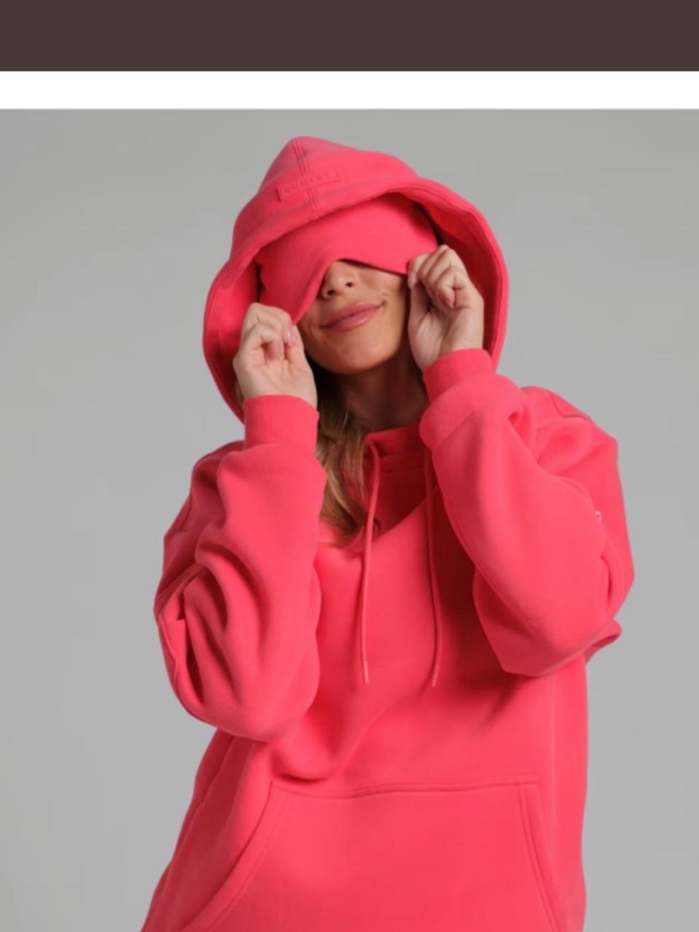 NWT Comfrt Airplane Mode Travel Hoodie 2 Bermuda Neon Coral Pink Size Large